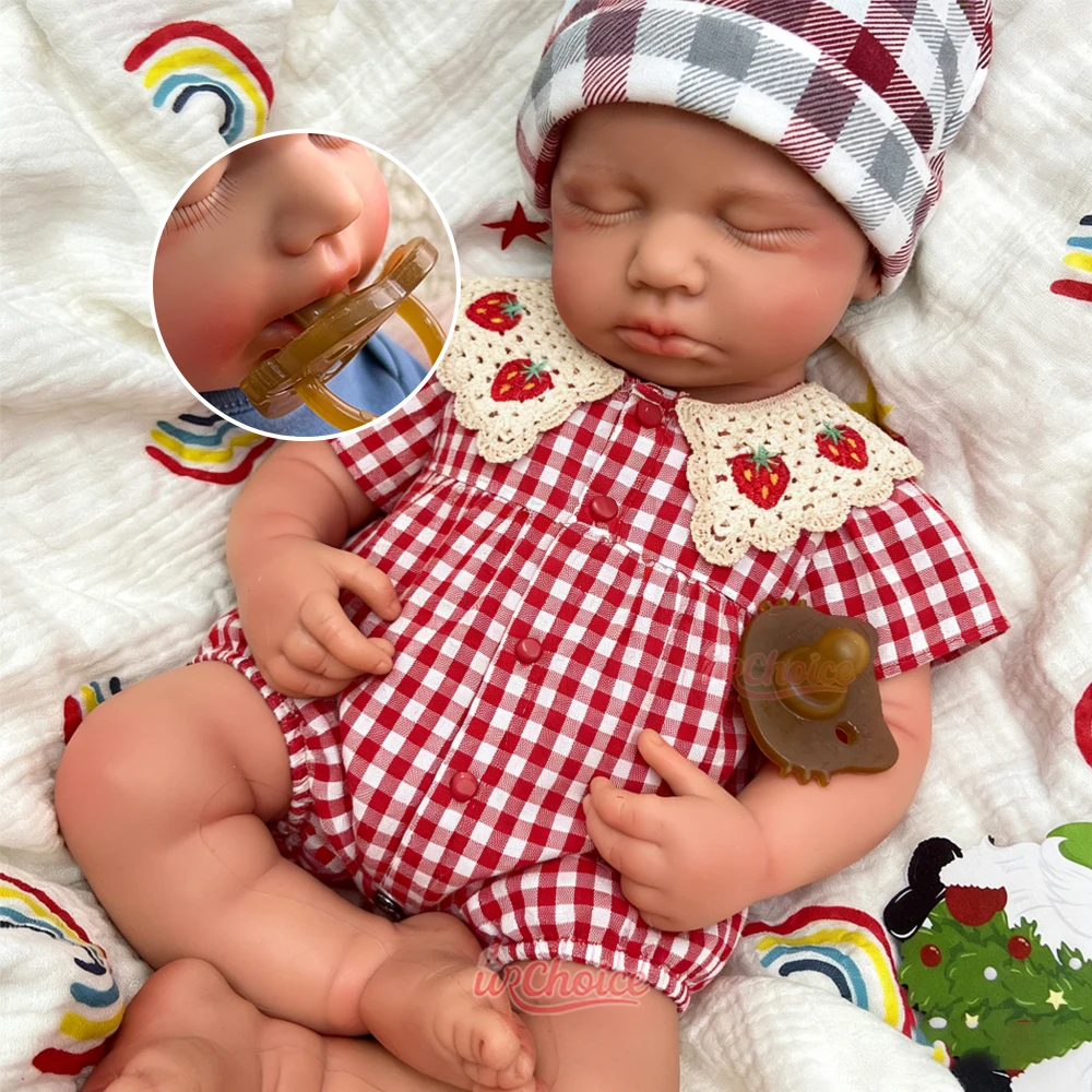 20inch Can Open Mouth Loulou Silicone Reborn Doll Realistic Full Body Fine Details Premium Model for Educational Training and Display