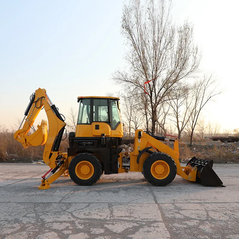 Hydraulic Bucket Small Backhoe Loader 4x4 Compact Tractor Backhoe Loader