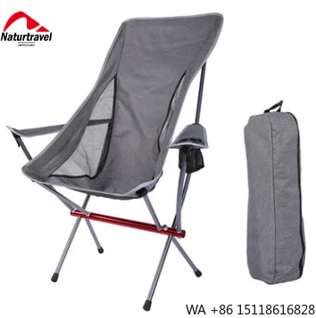 Naturtravel Aluminum Camp Beach Chairs Customized Oxford Mesh Design Carry Bag Ultralight Camping Chair Metal Outdoor Used