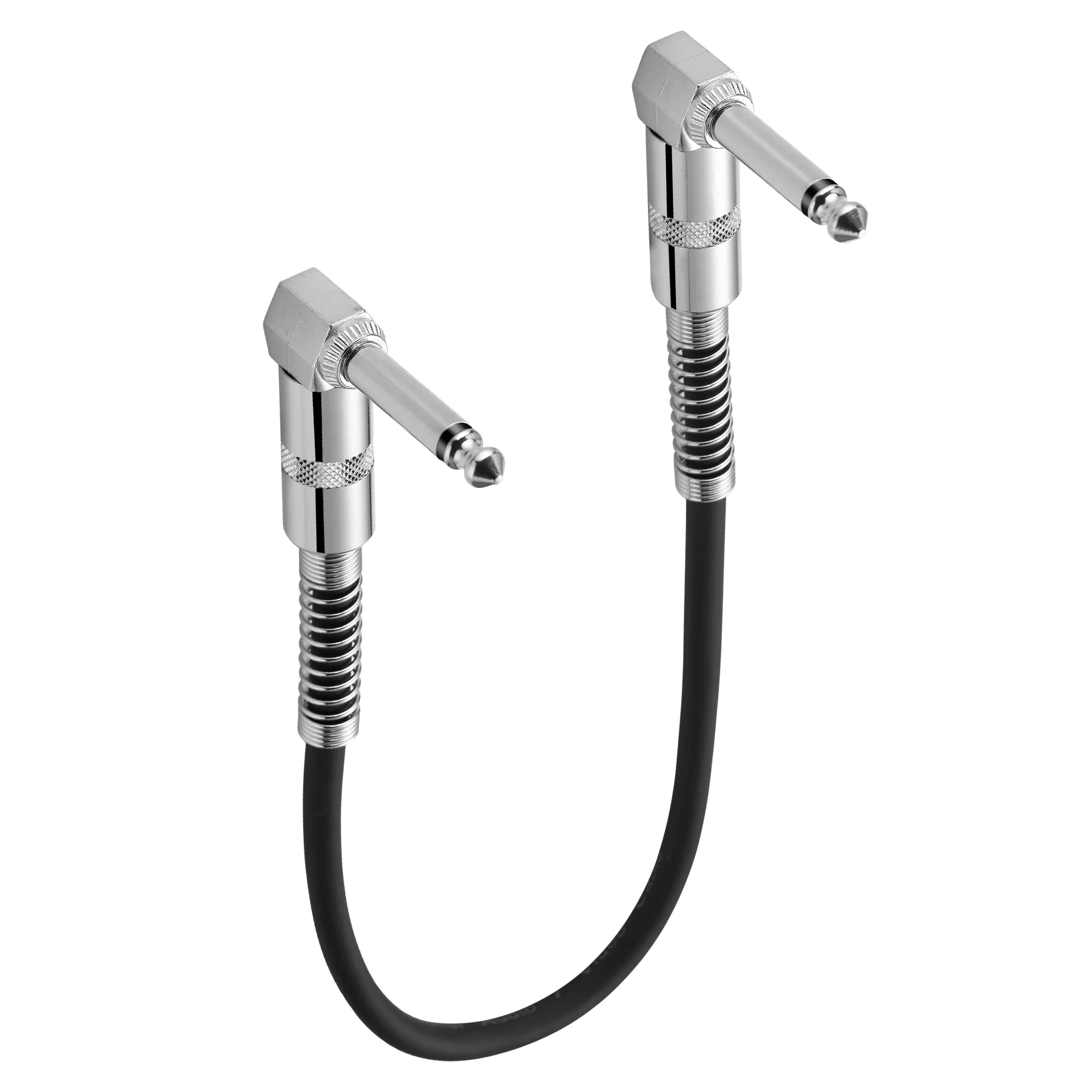 Bochara 30 Cm Vải Áo Ngực 90 Độ 1/4 ''Jack 6.35 Cáp Âm Thanh 6.35 Mm To Đực cho Bộ Khuếch Đại Đàn Guitar Điện Trộn