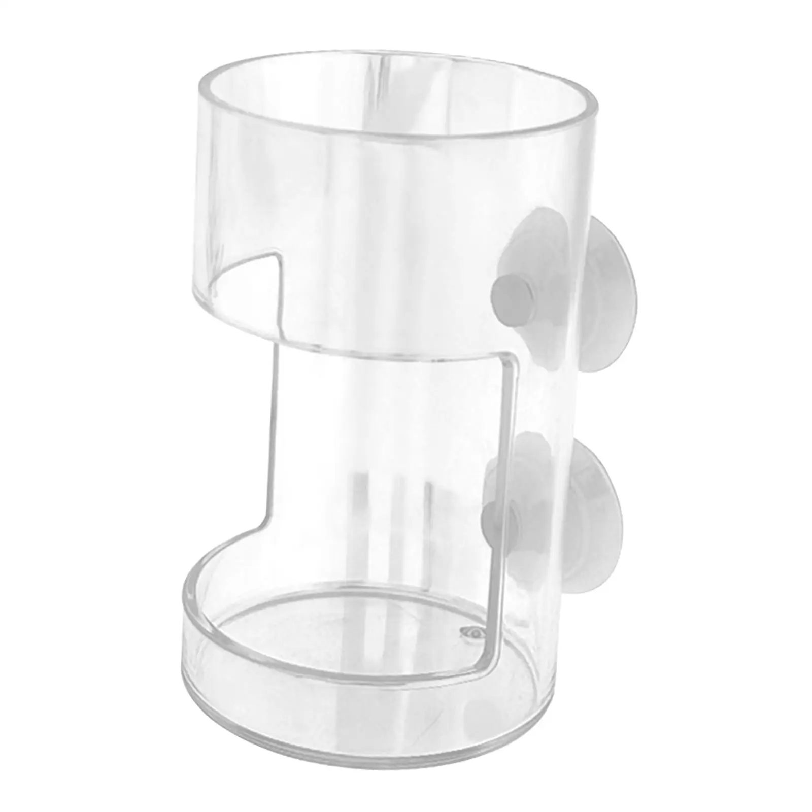 Aquarium Acrylic Feeder Ring with Suction Feeding Dish for Fish Shrimp Turtle Tank Food Distribution and Clean Feeding