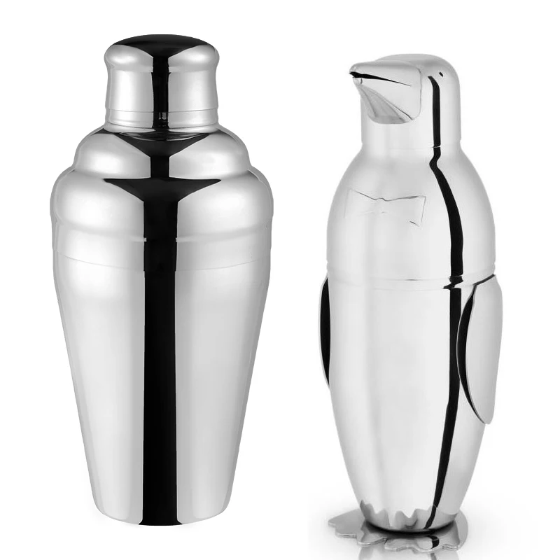 550/750ml Stainless Steel Cocktail Shaker Cocktail Mixer Wine Martini Drinking Boston Shaker Party Bar Tools Bartender Shaker
