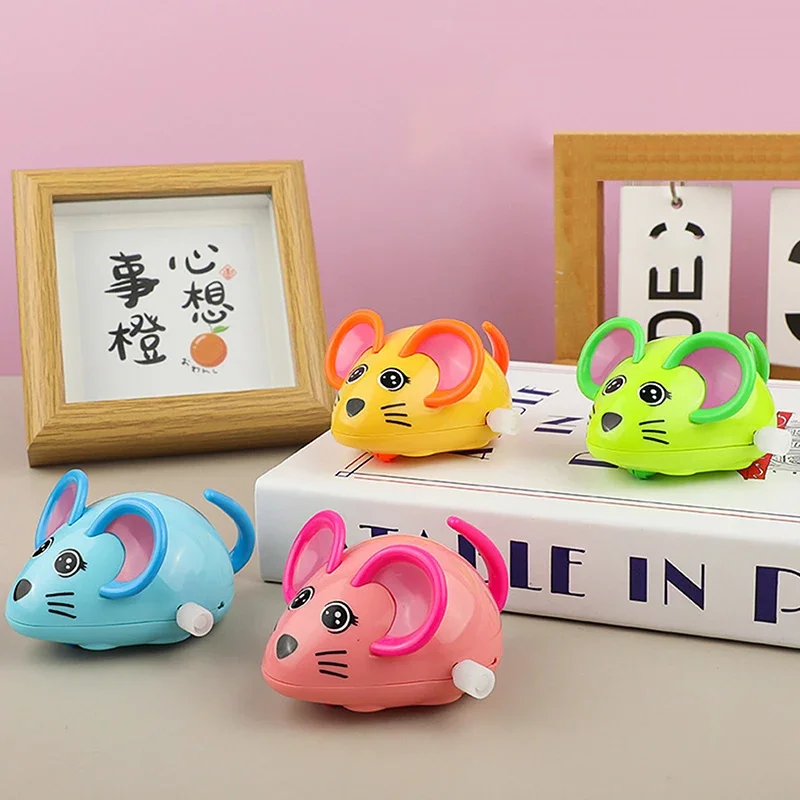 4pcs Wind-up Mouse Toy Funny For Boy Girl Engaging Educational Play Safe And Easy To Grip For Birthday And Party Favors