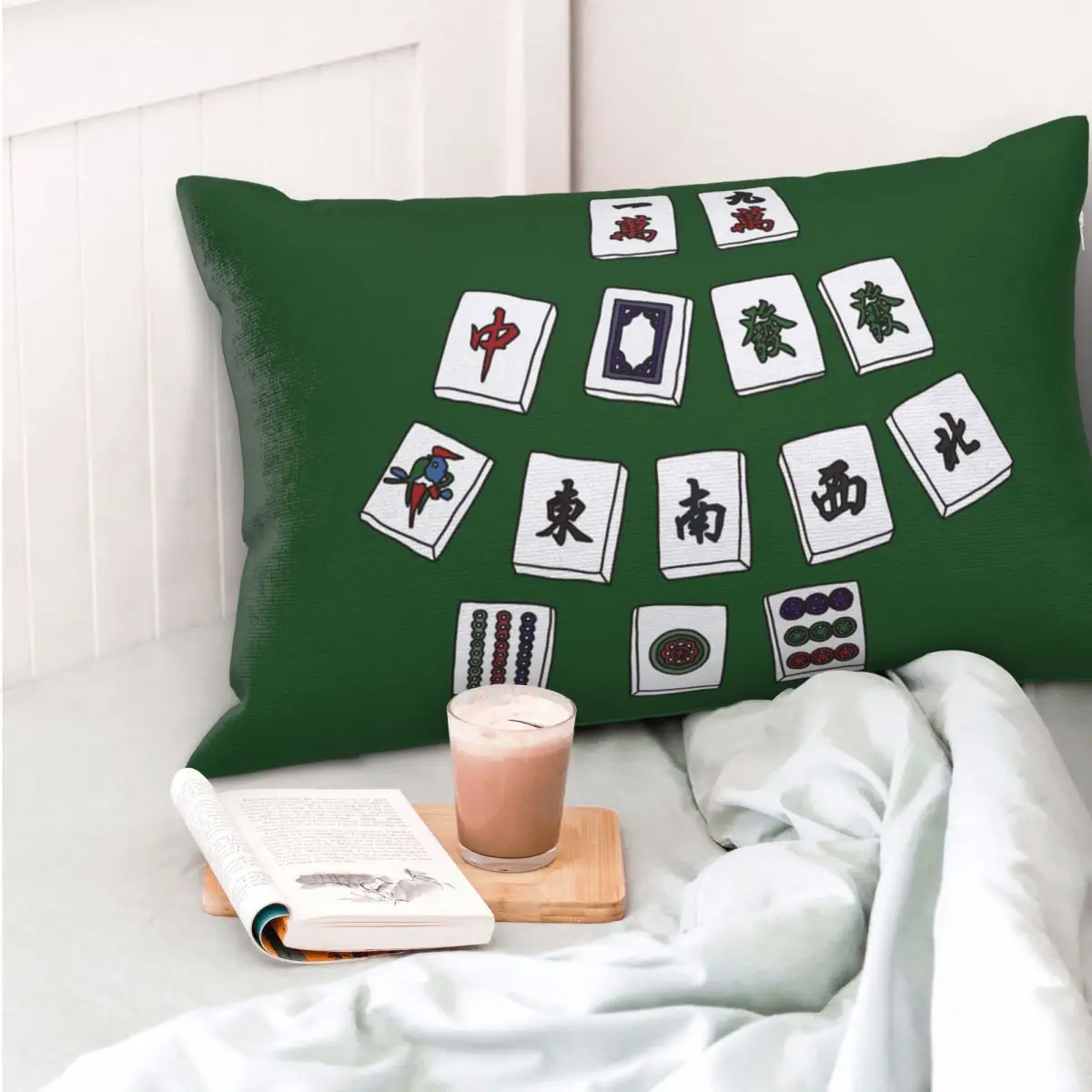 Mahjong Thirteen 13 Wonders Rectangle Pillowcase Cushion Cover Decor Bedroom Bed Home Comfort Throw Pillow