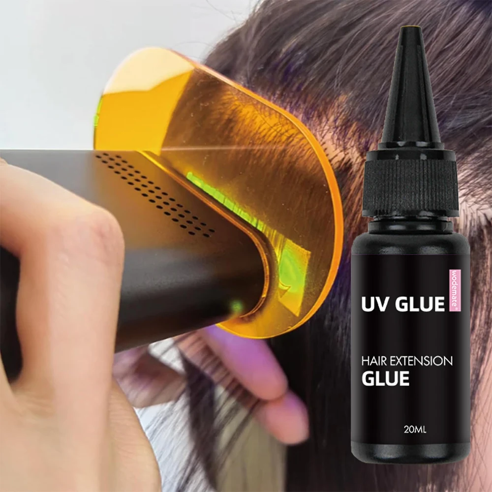 Wodemate Kwaliteit 20g/fles uv haargel Menselijk haarverlenging en kapsels maken van haarextensies UV-lijm