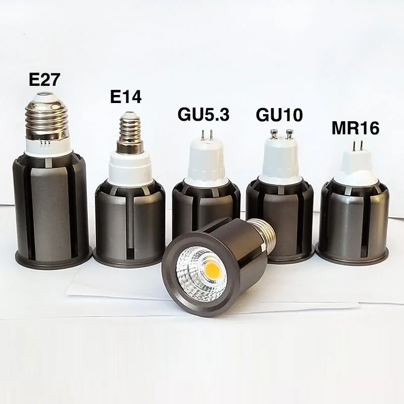 6Pcs GU10 MR16 E27 GU5.3 COB Lamp Cup 10W High Brightness Mall Lighting Spotlights AC85-265V Dimmable LED Spotlight Lamp Cup