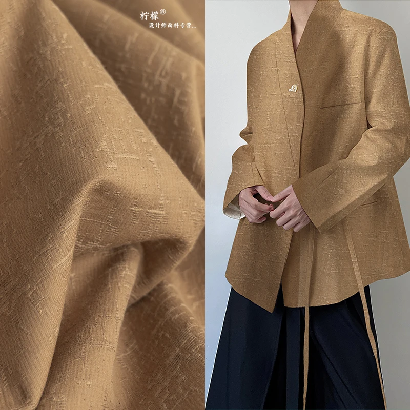 

Темная жаккардовая ткань цвета хаки для ветровки, курток, костюма, дизайнерская одежда, модная одежда, материал для шитья своими руками, ткань для двора