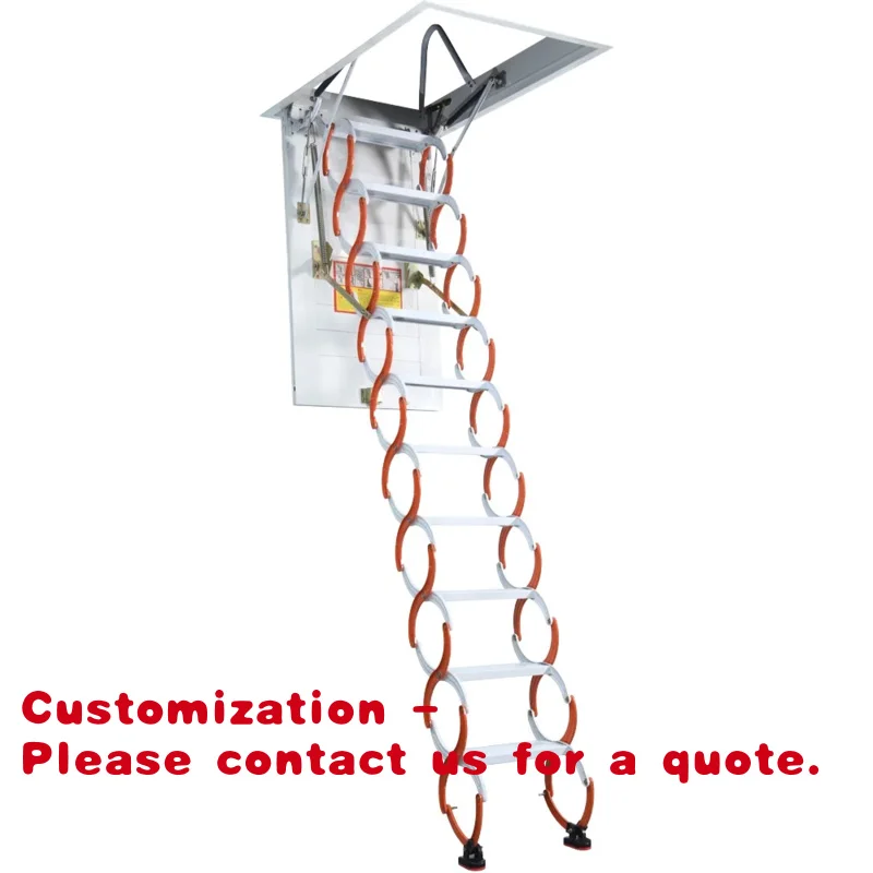 

Customize.High Quality Modern Design Telescopic Attic Ladder Staircase Small Spaces Retractable Step Ladder