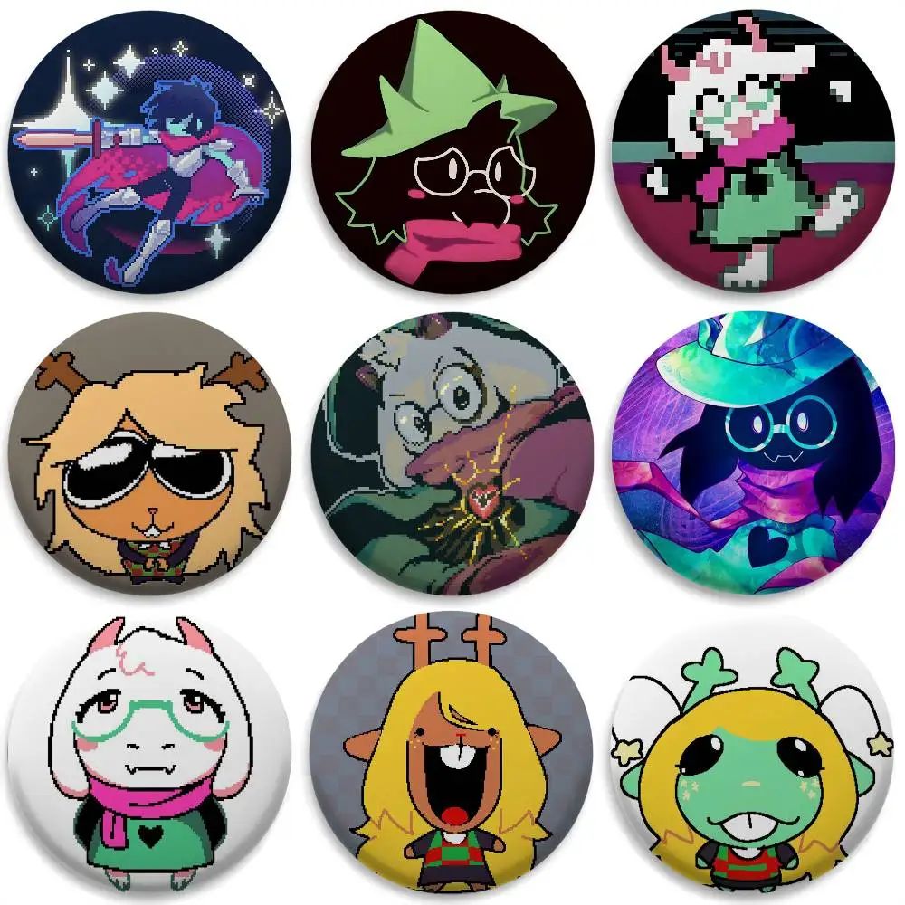 

Deltarune Ralsei Game Badges Round Exquisite Badge Brooches Creative Pins For Clothes Hat Backpack Gift Accessories