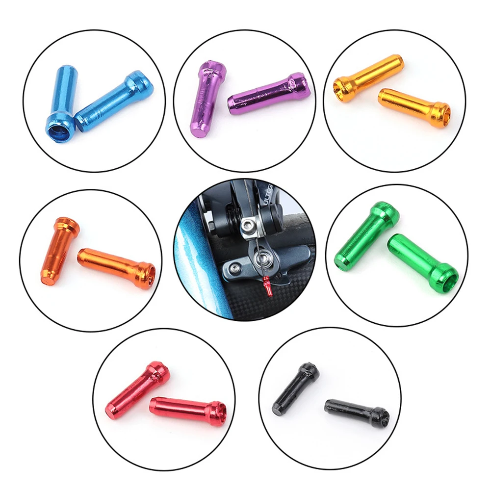 

50X Aluminum Alloy Bike Bicycle Brake Shifter Inner Cable Tips Wire End Cap Crimps Mixed Color (78 characters)