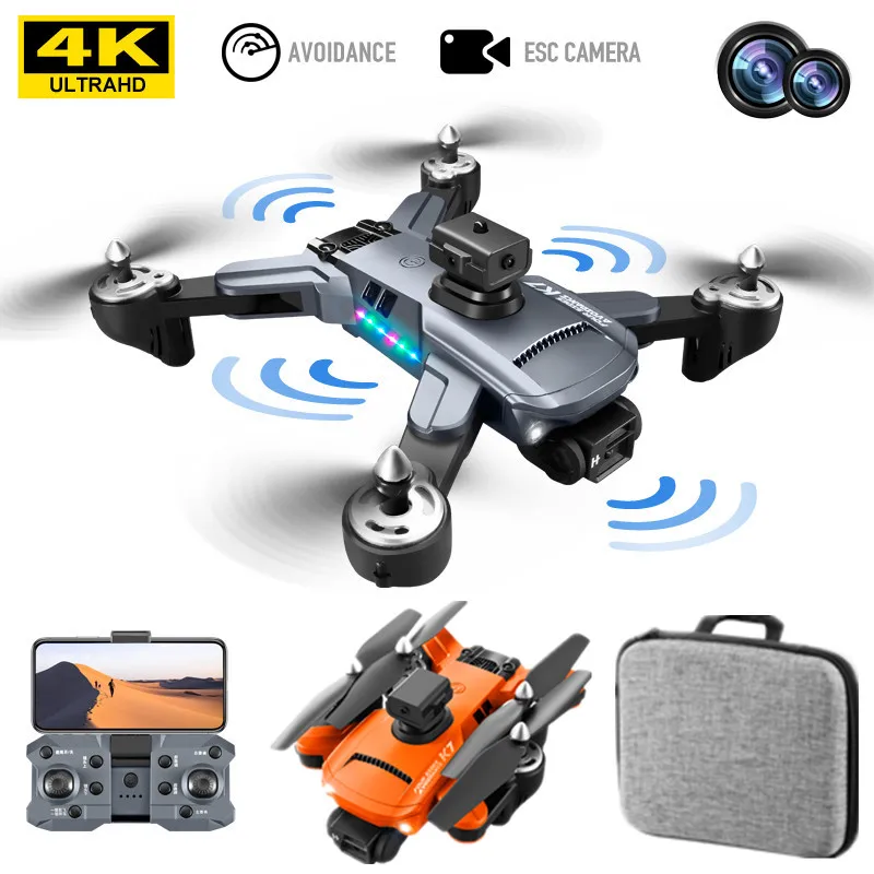 

New drone k7 5G WIFI 4K HD professional camera LED light 2.4G signal 3-axis anti-shake gimbal ESC with optical flow quadcopter