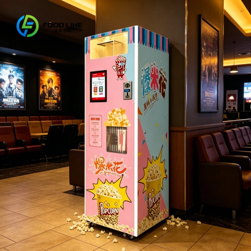 Customized Fully Automatic Top Easy To Use Self Service Small Flavour Popcorn Vending Machine Automatic Popcorn Vending Maker