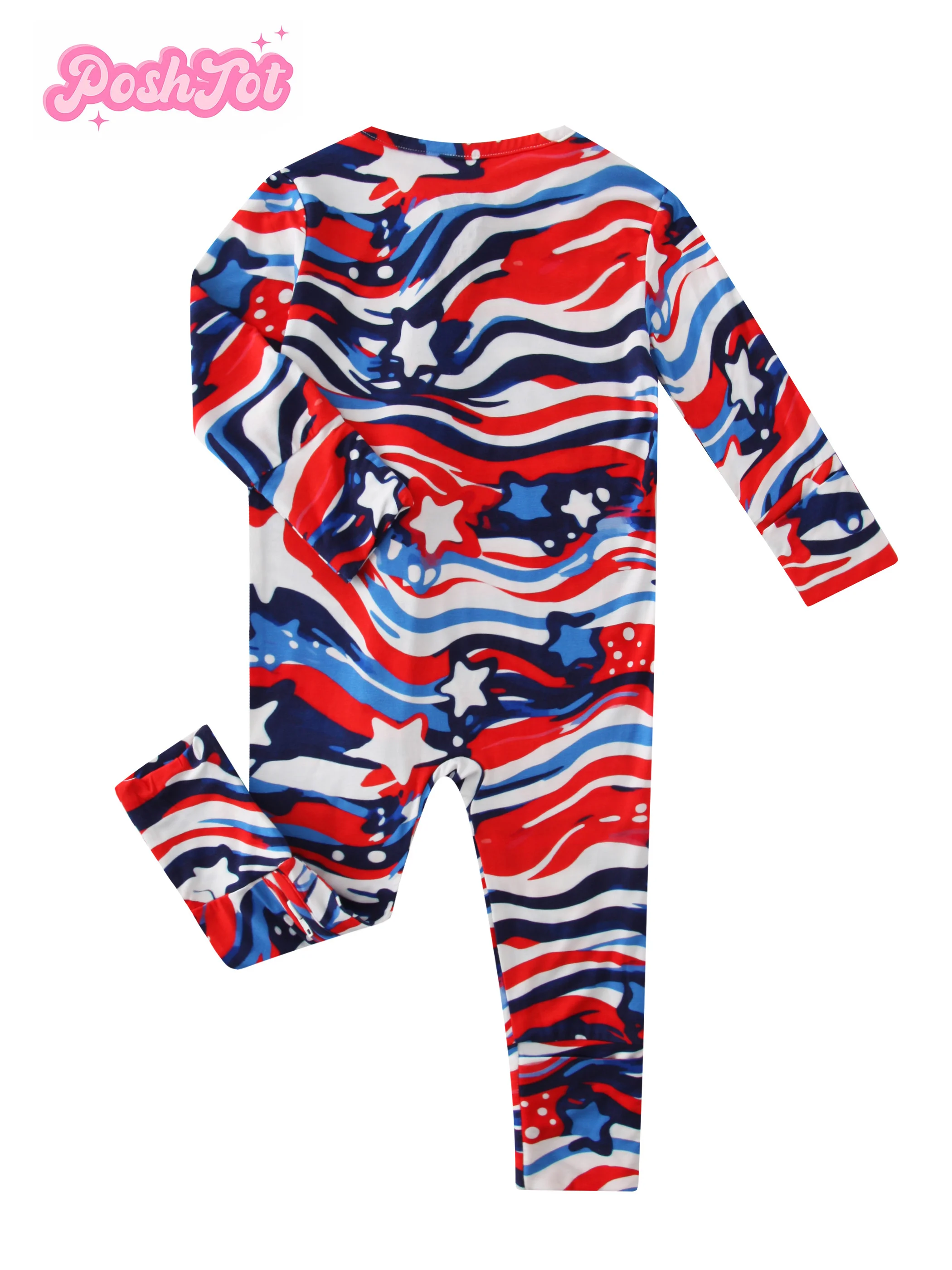 POSHTOT Star bamboo fiber baby long sleeve.Baby pajamas two-way zipper 0-2 years romper. Baby jumpsuit.