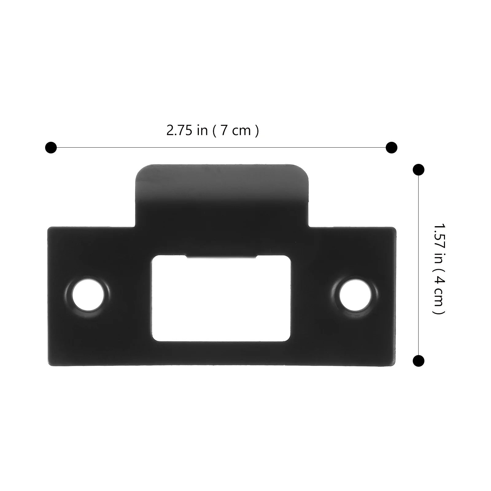 Latch Strike Plate Cam Block กระเป๋าประตู Extender เลื่อนประตูสแตนเลสสีดํา