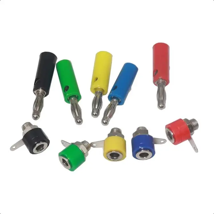 【10-2Set】4mm Banana Socket Binding Post Test Connector Kit DIY Nut Panel Mount Adapter Durable Secure Connection Electronics