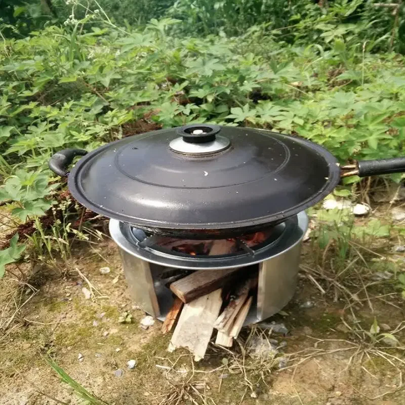 휴대용 금속 캠핑 스토브, 야외 목재 요리 스토브