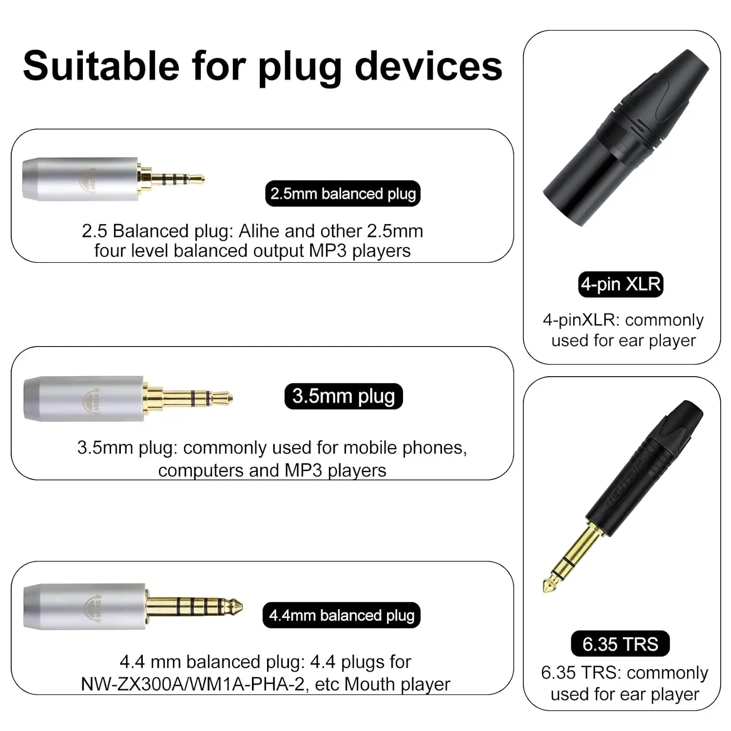 OKCSC 0.78mm 2‑Pin Upgrade Replacement Silver‑Plated IEM Cable 8‑Core OFC Audio Cord 4FT Length 3.5mm Plug for KZ ED16 ZSA ES4 ZSR ZST ZS10 ZS5 ZS6 view 5