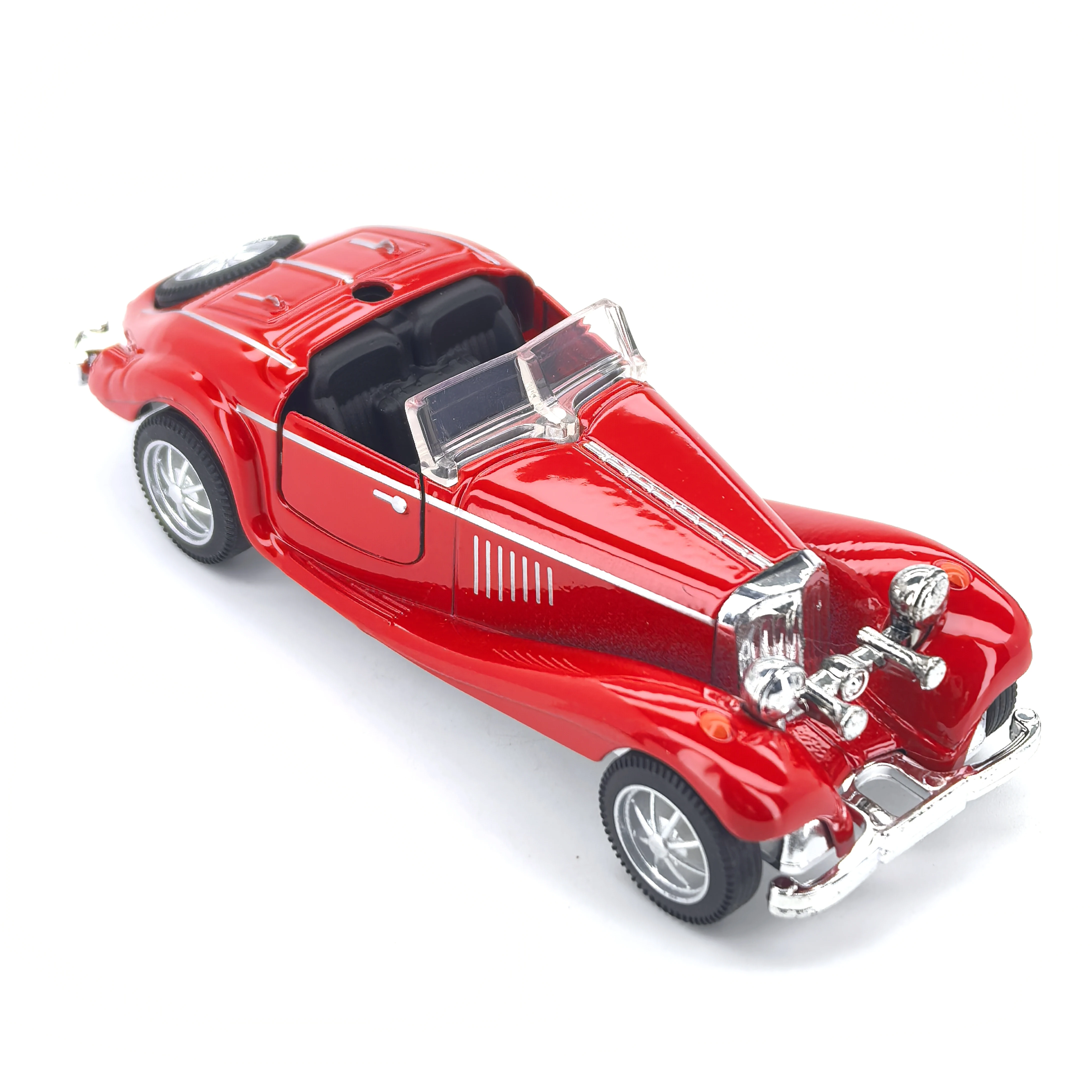 Children's alloy sports car model, pull-back car, with openable doors, racing toy for boys and babies