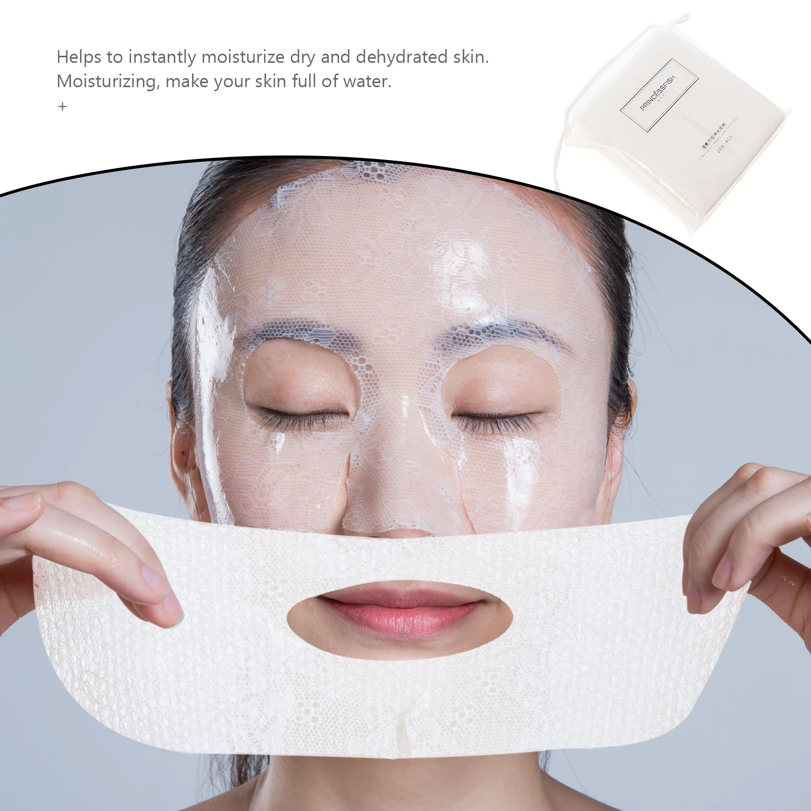 Feuille de papier hydratant pour masque facial, lingettes démaquillantes pour le visage une fois, soins de la peau, respirant, extensible, 200 pièces