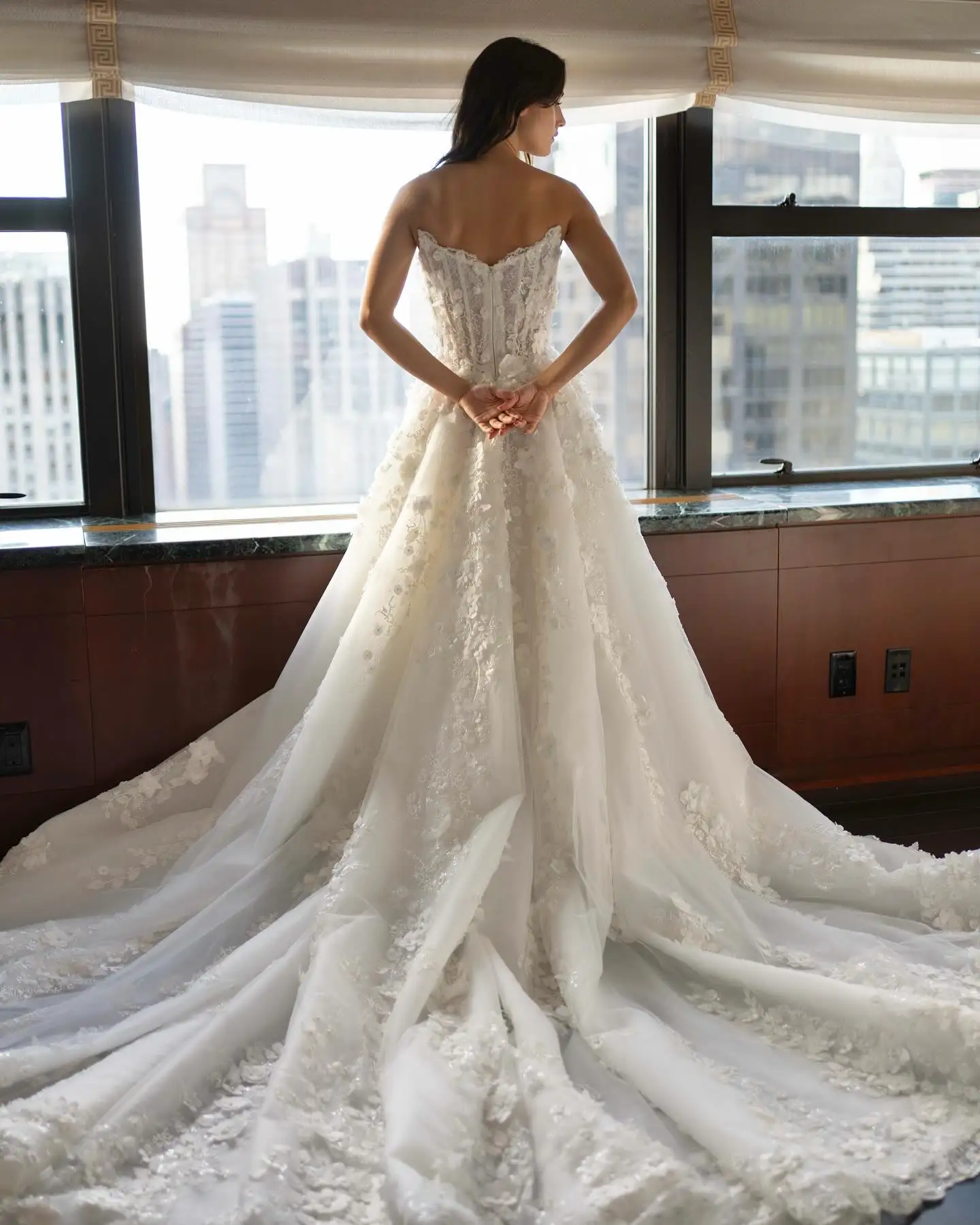 Robe de mariée en dentelle blanche sur mesure, Manga Larga Mangas, Desmontables, Robe de mariée, Luxe, 2025