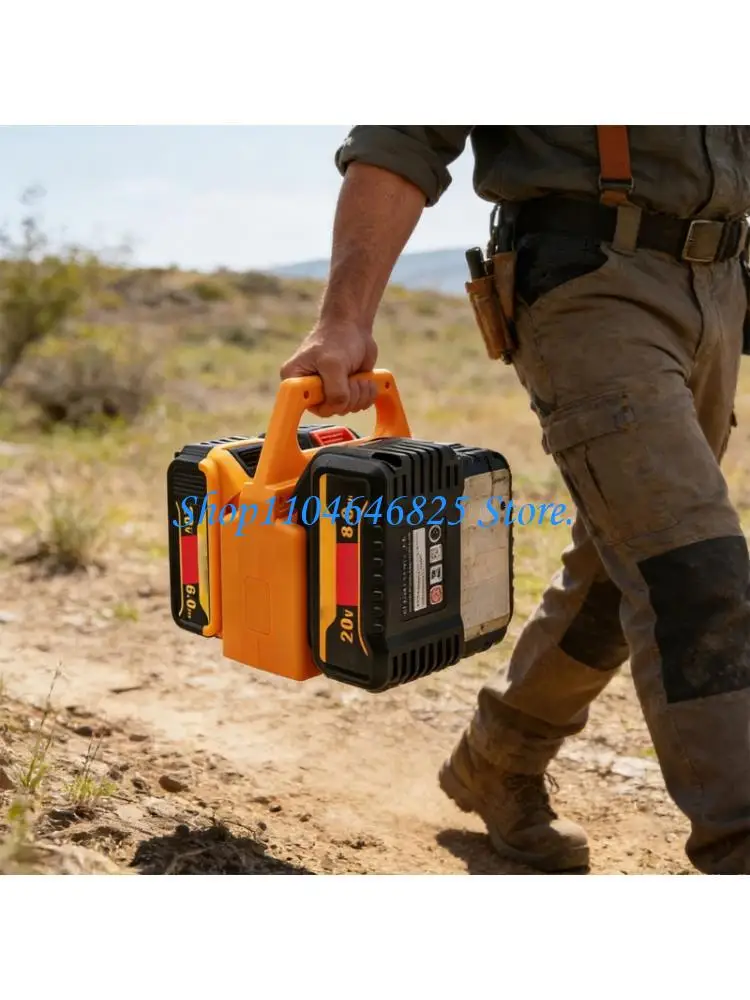 

Space Saving Battery Holder For 18V Lithium Batteries Nonslip Base Design