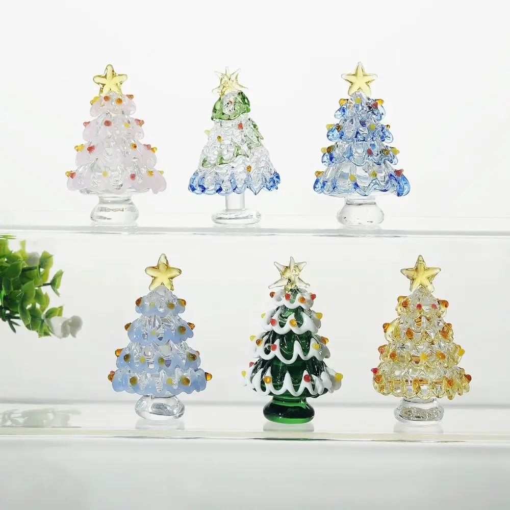 Tree Topper Star Glass Christmas Tree Ornament Colorful Cartoon Crystal Christmas Tree Creativity Christmas Decoration