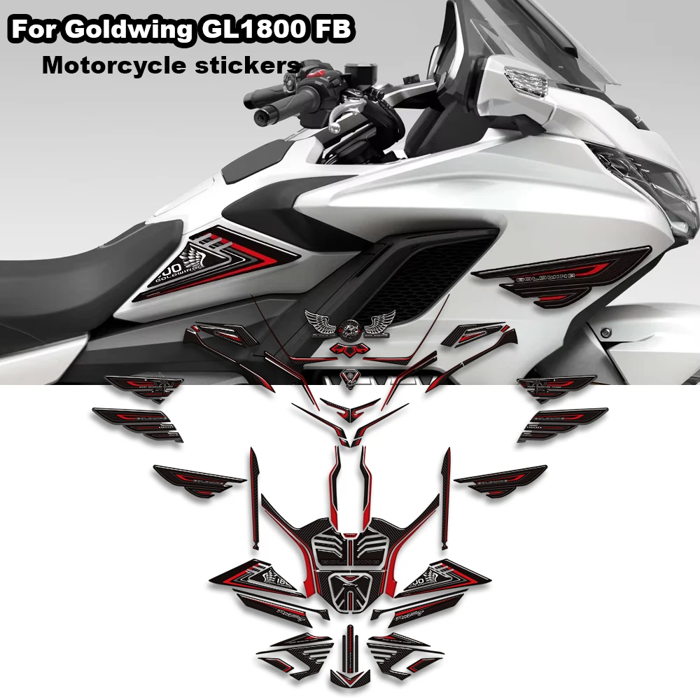 

Motorcycle Tank pad Grips Trunk suitcase stickers Fender Fairing protection For Honda Goldwing Gold wing GL1800 F6B Tour2022-25