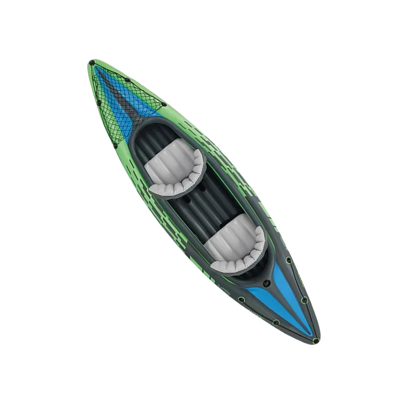 

Portable 2-Person Fishing Kayak Set Inflatable Kayak With Paddle & Pump PVC Tarpaulin Hull Material