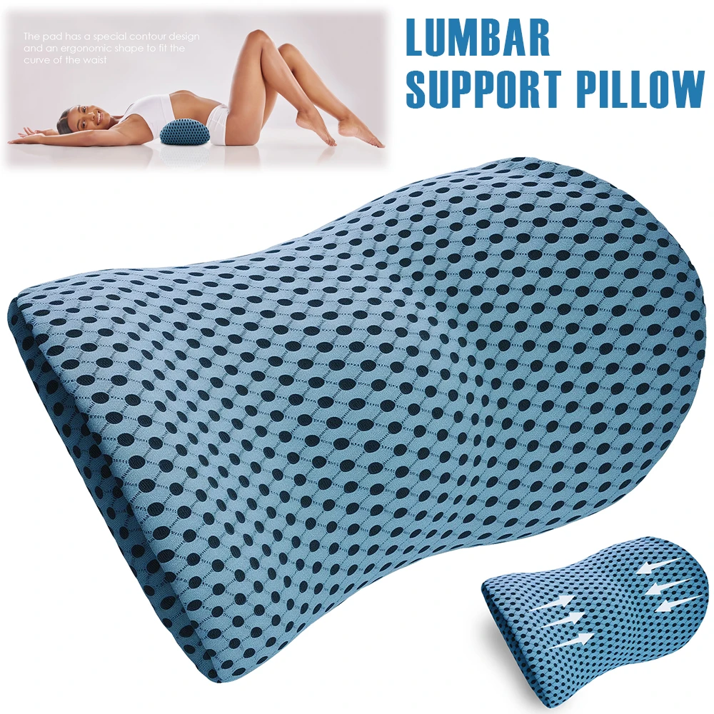 

Подушка для поясничной поддержки, дышащая подушка с эффектом памяти, эргономичная подушка для сна, подушка для автокресла, подушка для талии, мягкая пена, подушка для нижней части спины