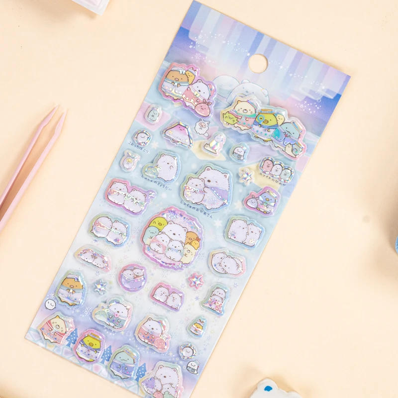 2 шт. наклейки с героями мультфильмов Sumikko Gurashi- 3D пухлые DIY декор для журнала милые школьные канцелярские принадлежности