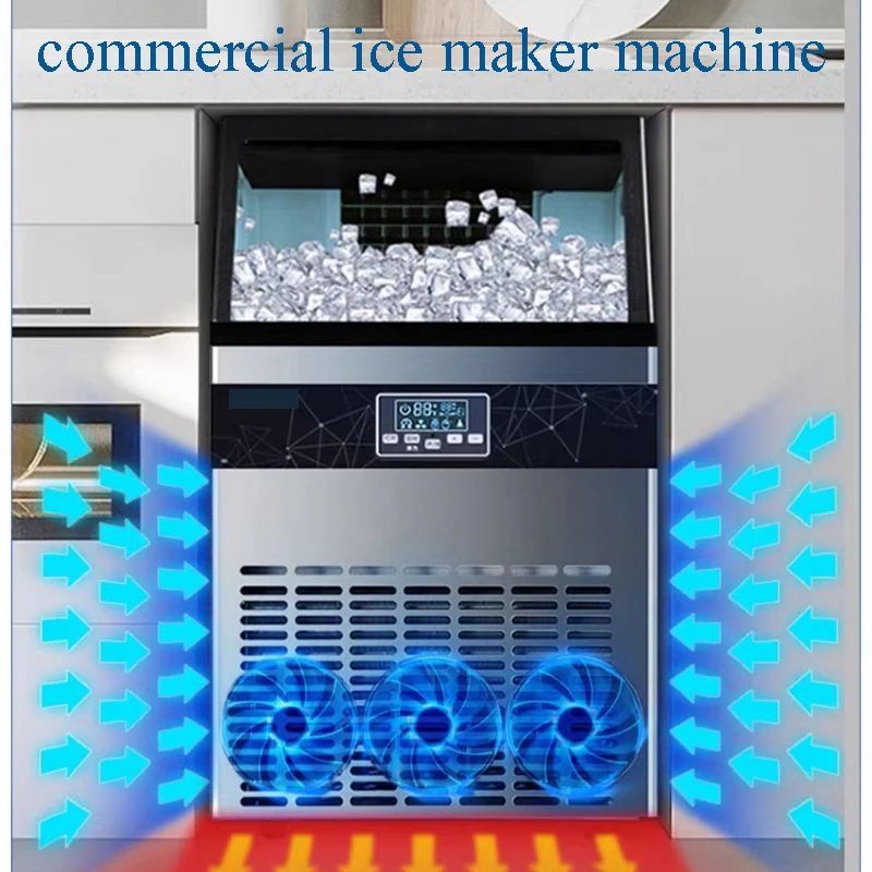 

PBOBP Upgraded Commercial Ice Maker Machine - 200lbs Ready in 24Hrs - Under Counter Stainless Steel Ice Machine