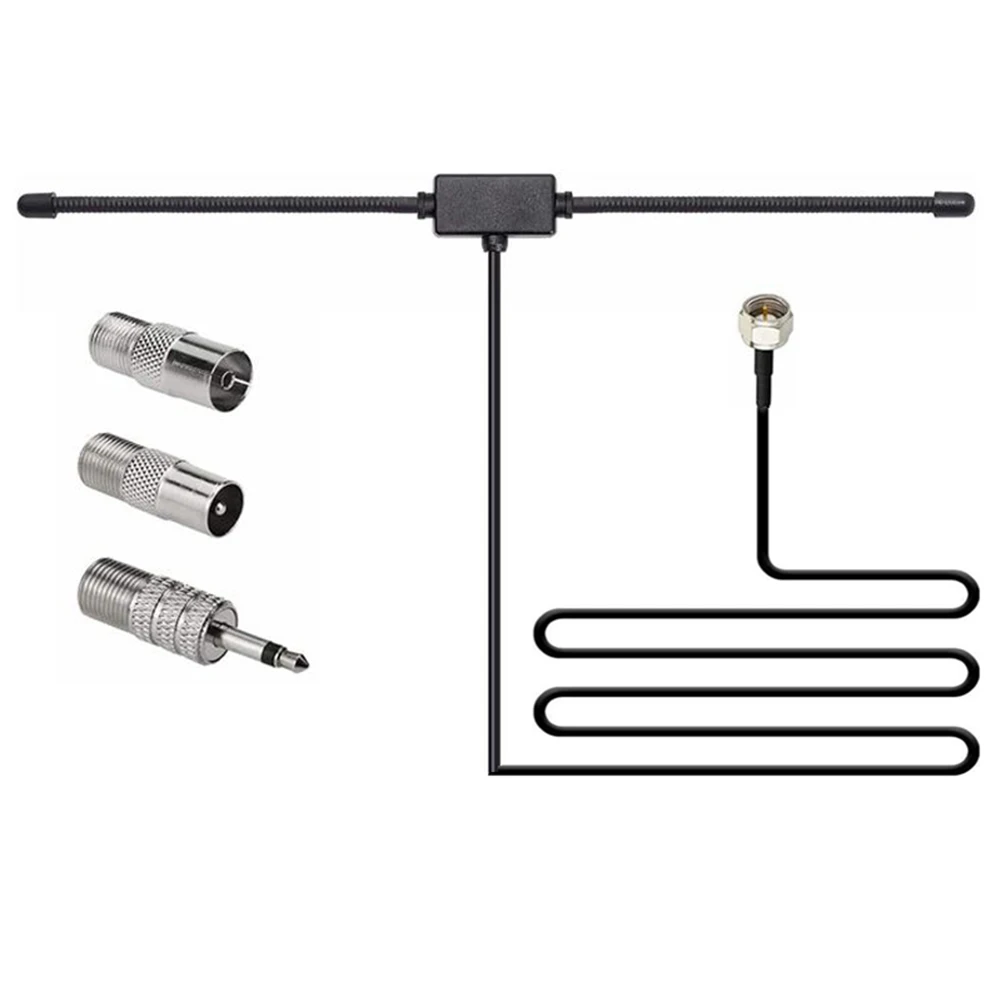Supporto adesivo nascosto Antenna radio AM FM F Testa femmina a TV 3.5 Antenna mono FM con corno di pecora per stazione radio TV FM per auto
