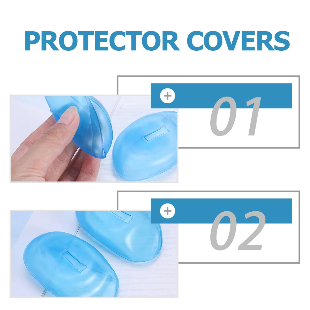 

10 Pairs Professional Hair Dye Earmuffs Soft Silicone Ear Protectors For Shampooing And Coloring