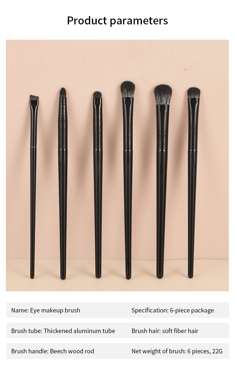 Natürliche Augen Make-Up Pinsel Set Lidschatten Pinsel Augenbraue Kontur Eyeliner Pinsel Frauen Augen Kosmetik Blending Detail Make-Up-Tools – Detail 5