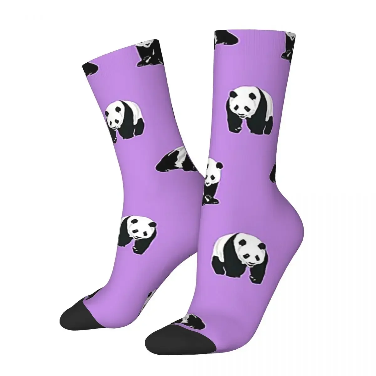 Pandas On Socks Harajuku High Quality Stockings All Season Long Socks Accessories for Unisex Christmas Gifts