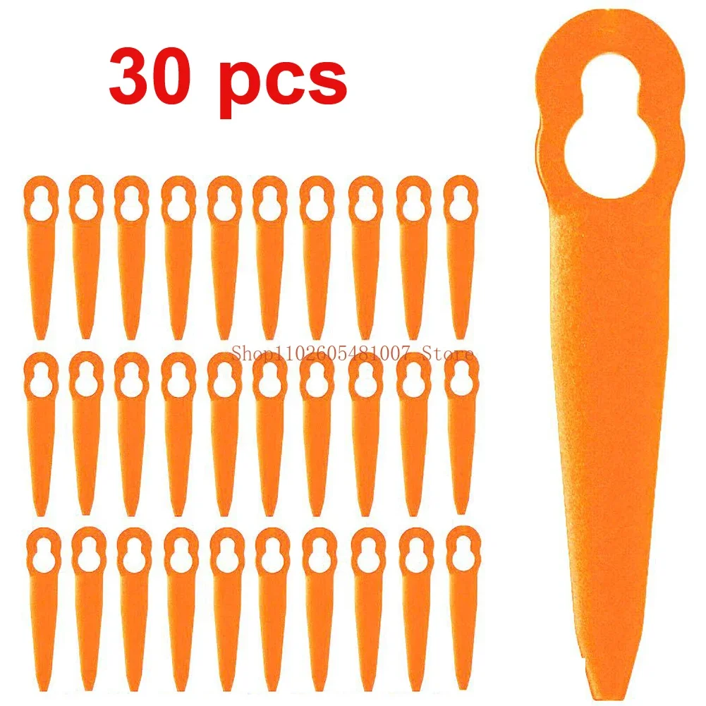 90mm 30pcs Plastic Blades for STIHL Cordless Strimmer Grass Trimmer Mowing Heads Replacement Blades