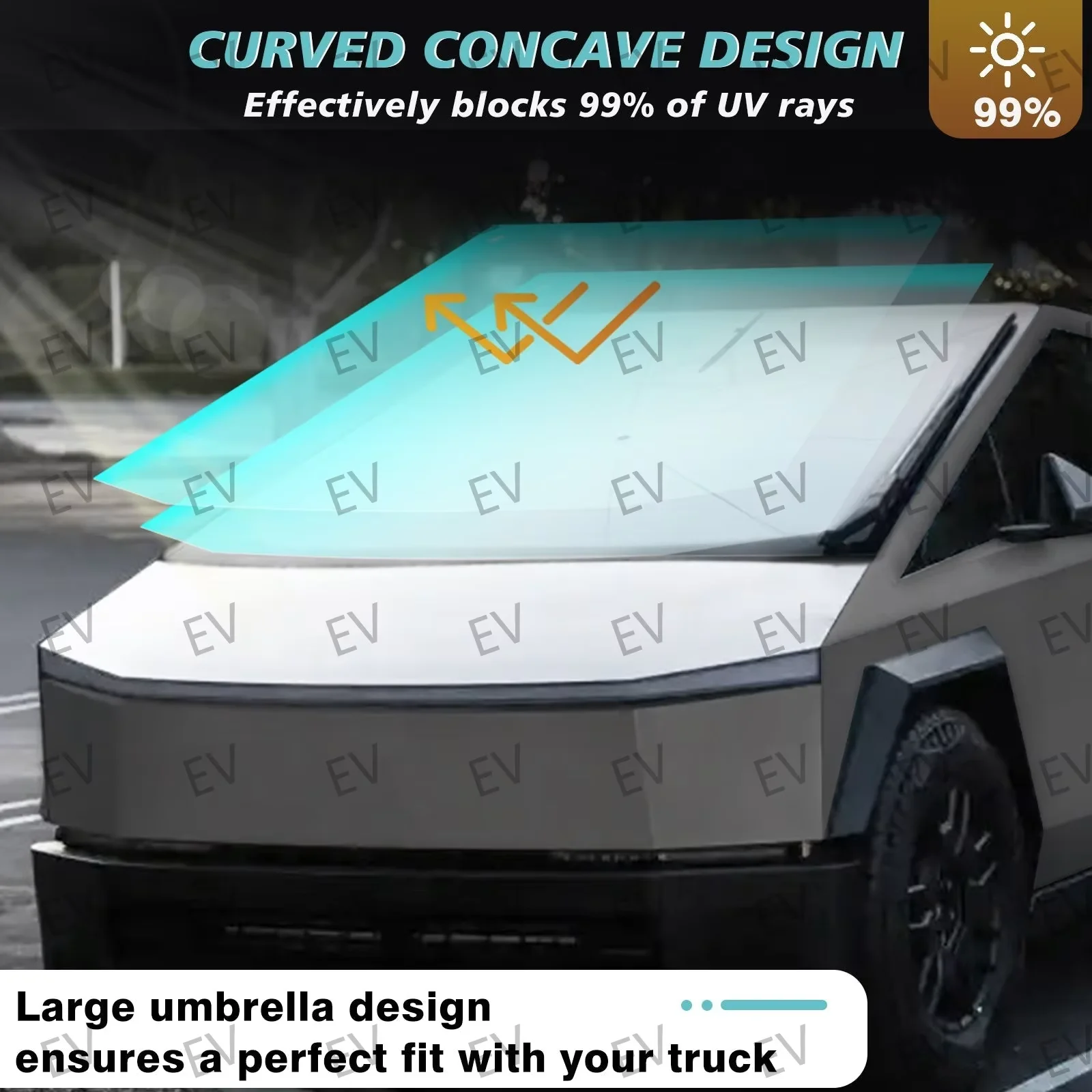 

Car Sunshade Windshield Umbrella For Tesla Cybertruck Car Front SunShade Parasol Foldable