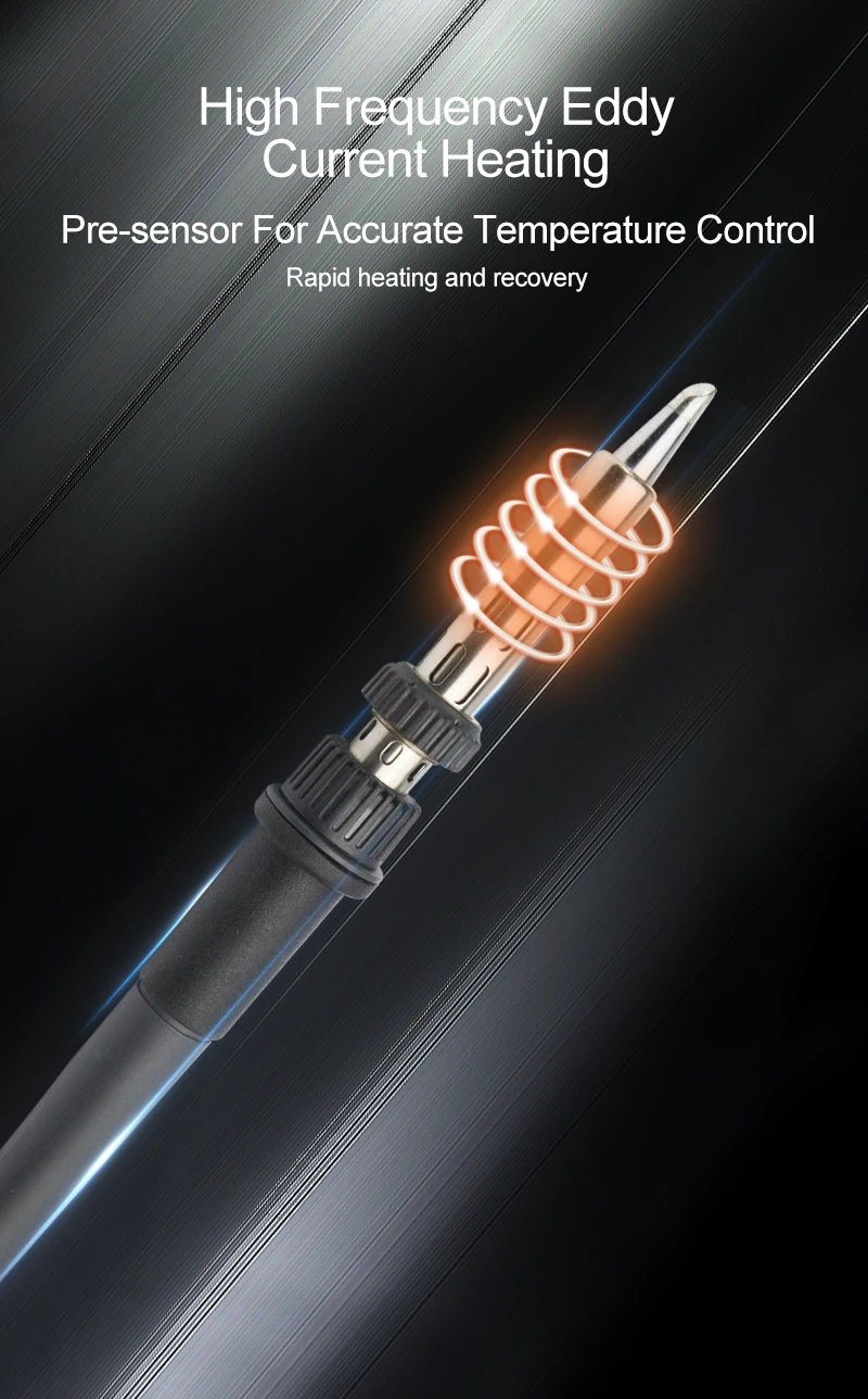 

QUICK 205 Soldering Iron Station Intelligent Lead-Free Soldering Station 150W High-frequency Eddy Current Heating Welding Tip