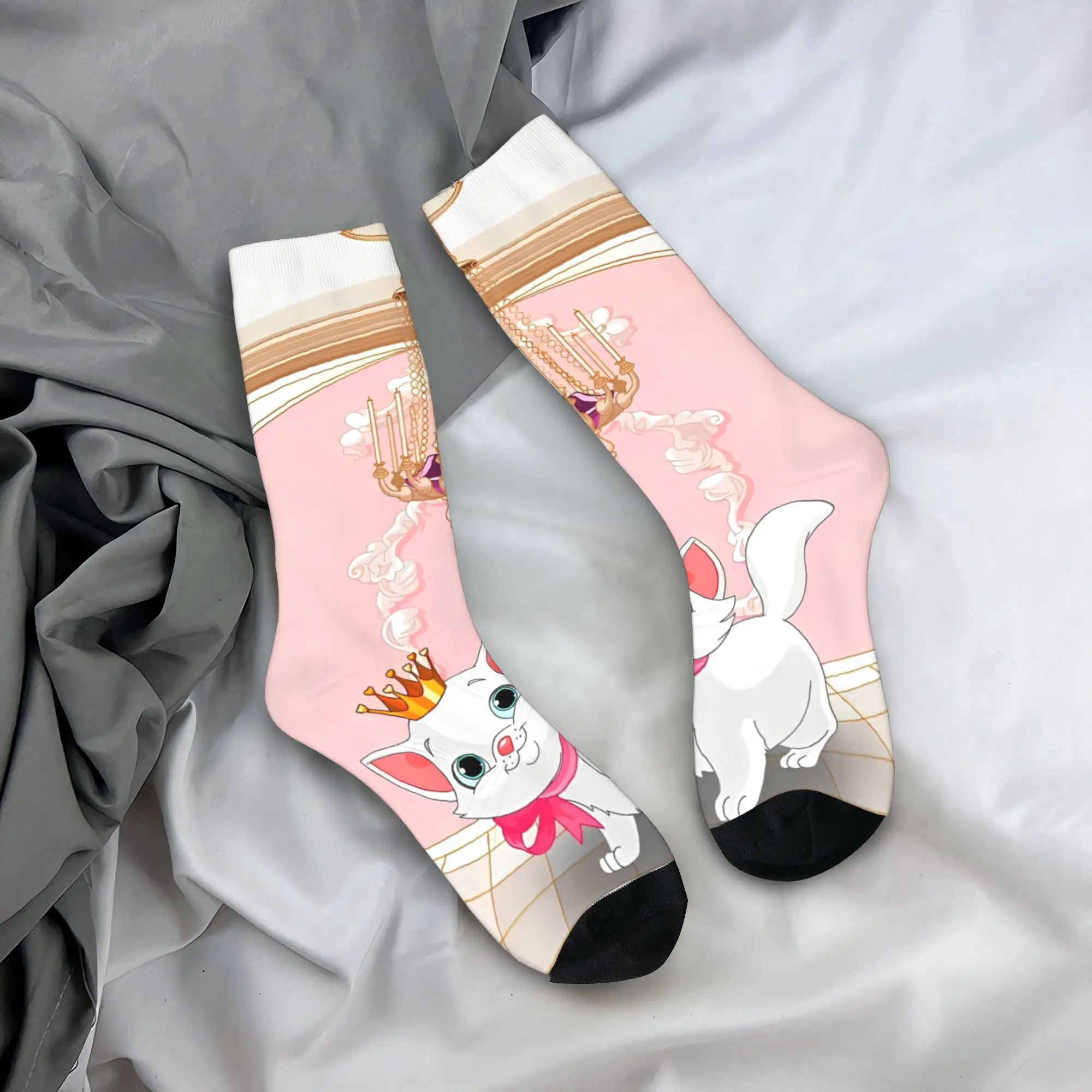 

Marie Cat Cartoon Socks Autumn Stockings Retro Men Soft Socks Design Skateboard Anti Slip Socks