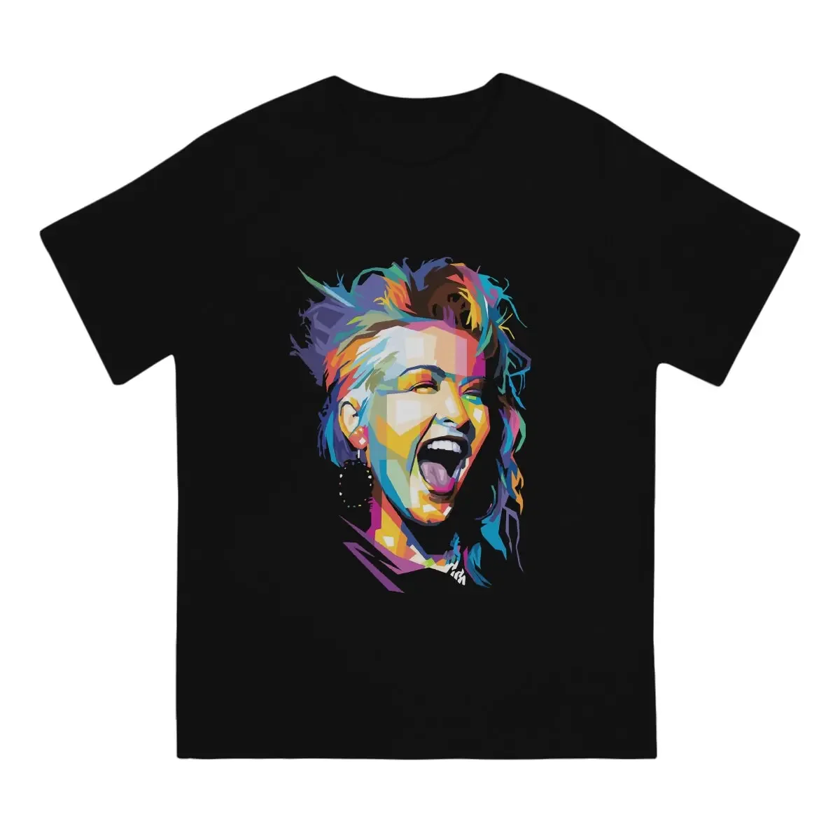 Lauper Men's T Shirt Cyndi Lauper Vintage Tees Short Sleeve O Neck T-Shirts Pure Cotton Gift Idea Tops