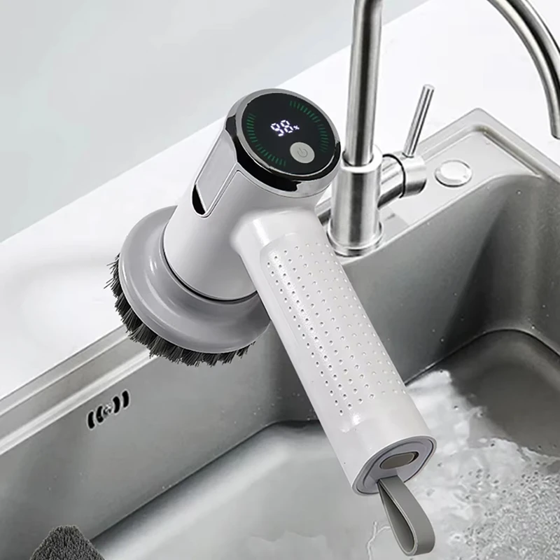 فرشاة تنظيف كهربائية BAAG، لاسلكية وقابلة لإعادة الشحن، دوران عالي السرعة للمطبخ، مقاومة للماء IPX7، شحن من النوع C