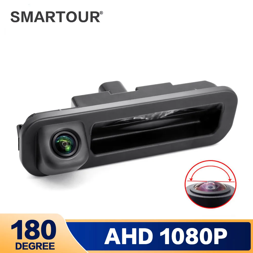 SMARTOUR CVBS 1920*1080P AHD trunk handle rear camera for Ford focus hatchback sedan Ford Focus Mondeo 3 Titanium 2013 2012 line