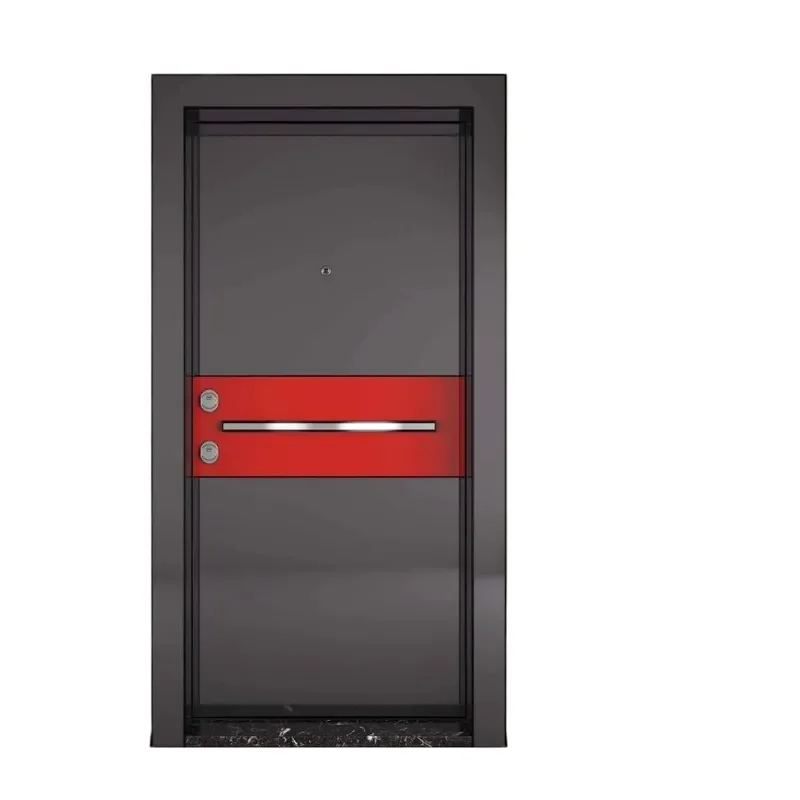 Steel Front Wood Rear Double Lock Explosion Proof Security Door for Russian Turkish and Central Asian Markets Export Quality
