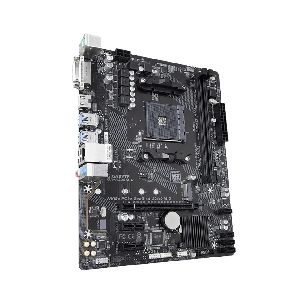 Imagem -03 - Nova Gigabyte Ga-a320m-h Placa Mãe Original Amd Soquete Lga 1151 Ddr4 Usb3.0 Sata3.0 Dvi Mais Hdmi