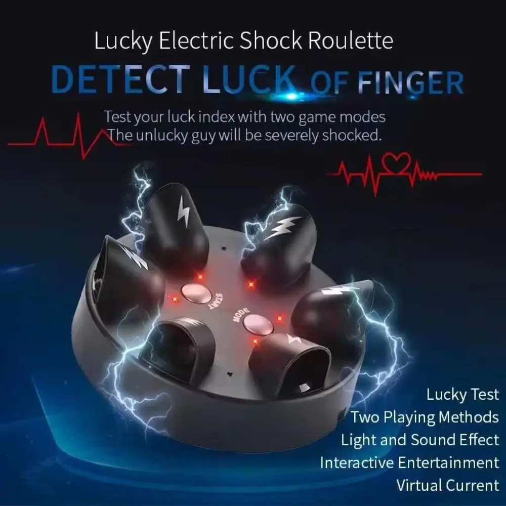 Punishment Electric Shock Finger Game Interesting Props Finger Game Machine Funny Tricky Electric Shocking Roulette Tricky Toy