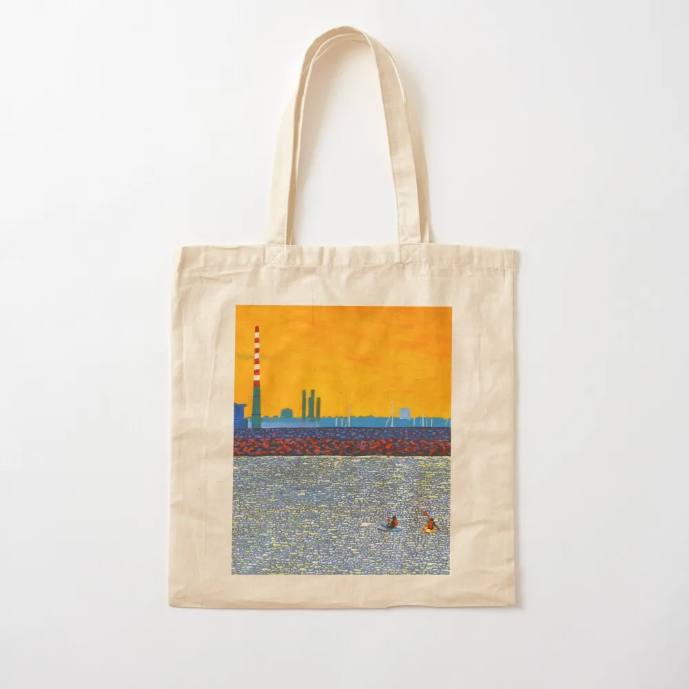 

Poolbeg, Kayakers (Dublin, Ireland) Tote Bag Woman shopper bag Canvas stote bag tote Canvas Tote