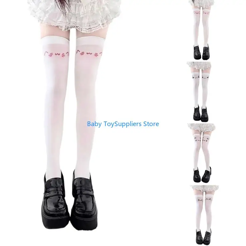 

R1WF стильные женские гольфы из дышащего нейлона, чулки для косплея, пара нарядов для повседневного использования