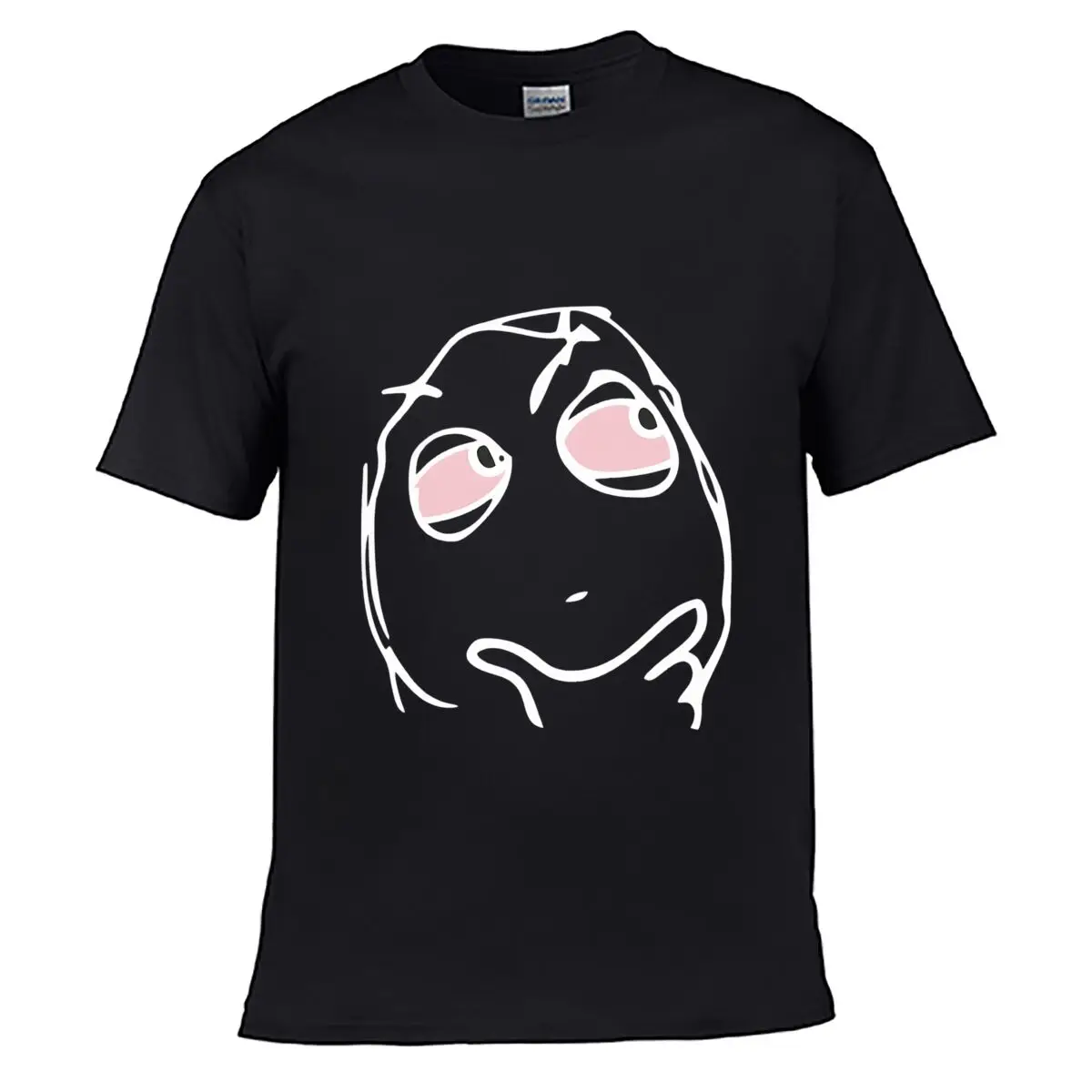 Funny Rage Face Meme Pensive Pink Eyes Expression Casual T-shirt
