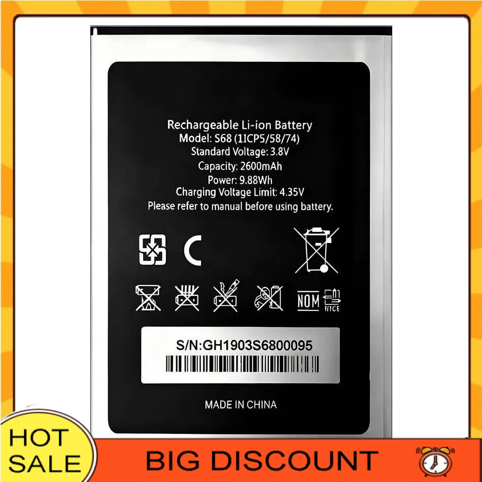 

2600Mah Stable Mobile Phone Battery For Oukitel S68 C16 Pro
