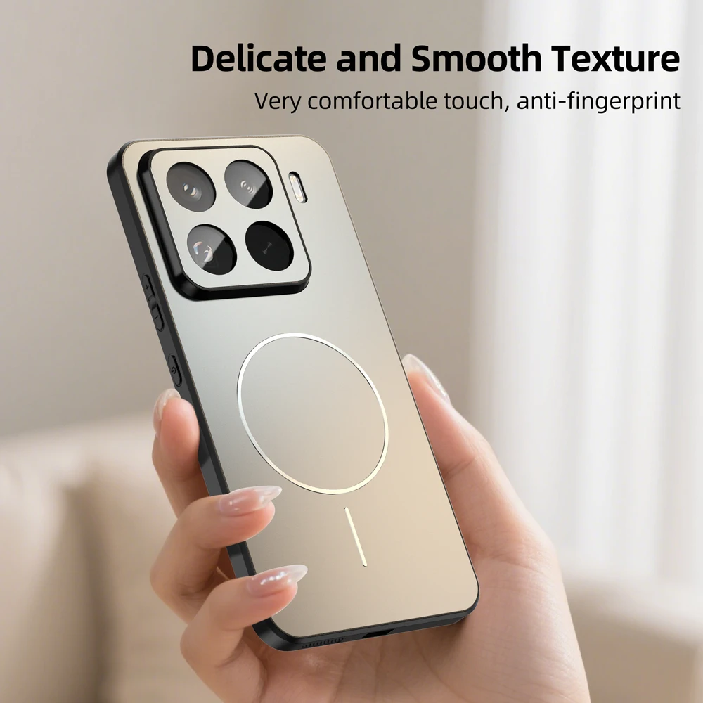 Luxus Matte Für Magsafe Telefon Fall Für Xiaomi 17 Pro Max 15 14 14T 15T POCO F7 Ultra Redmi k80 K70 Pro Magnetische Lade Abdeckung